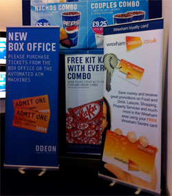 Wrexham Savers advertising banners