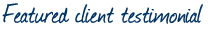 Featured client testimonial